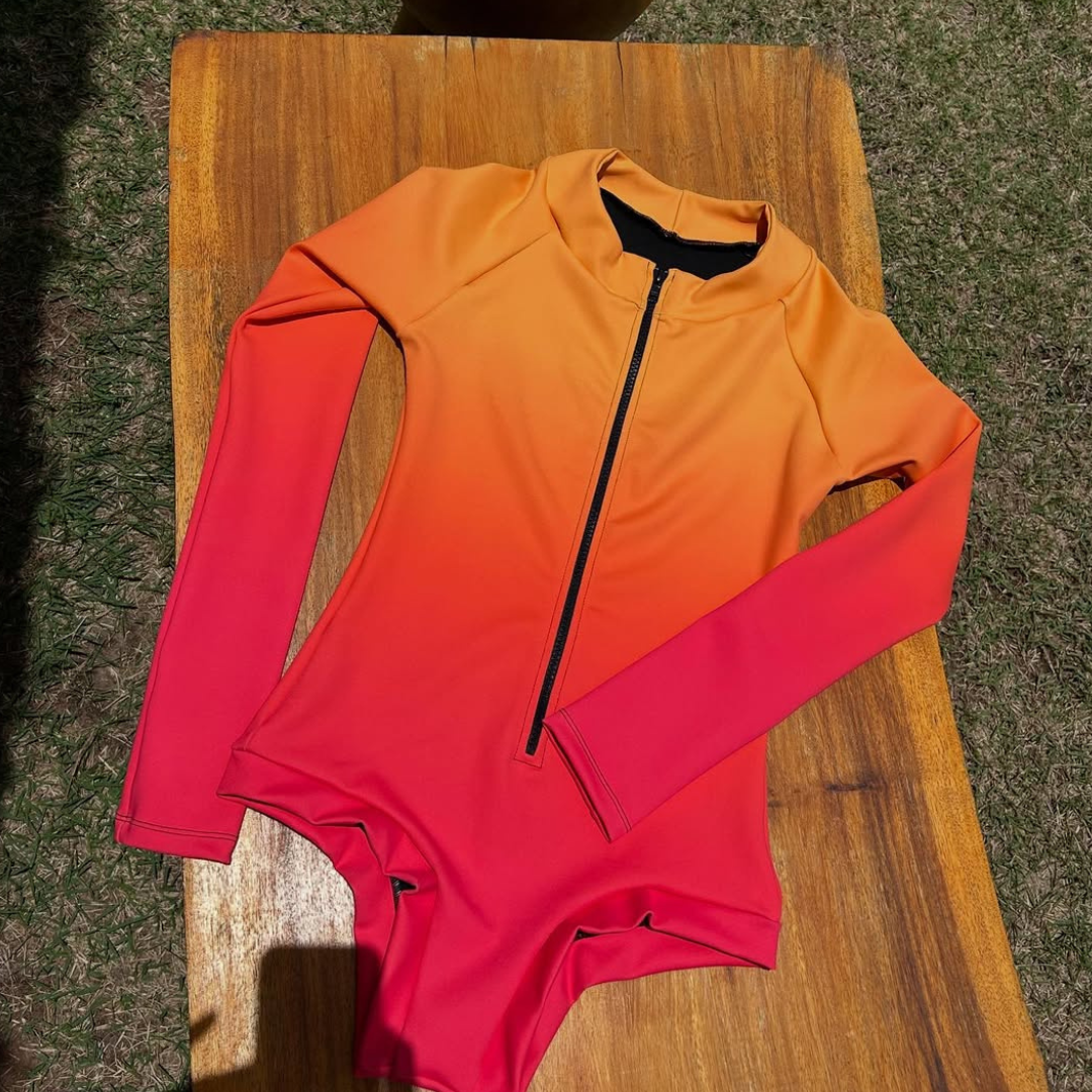 Body Maiô Para Surf Lycra Rhaya Manga Longa - Sun