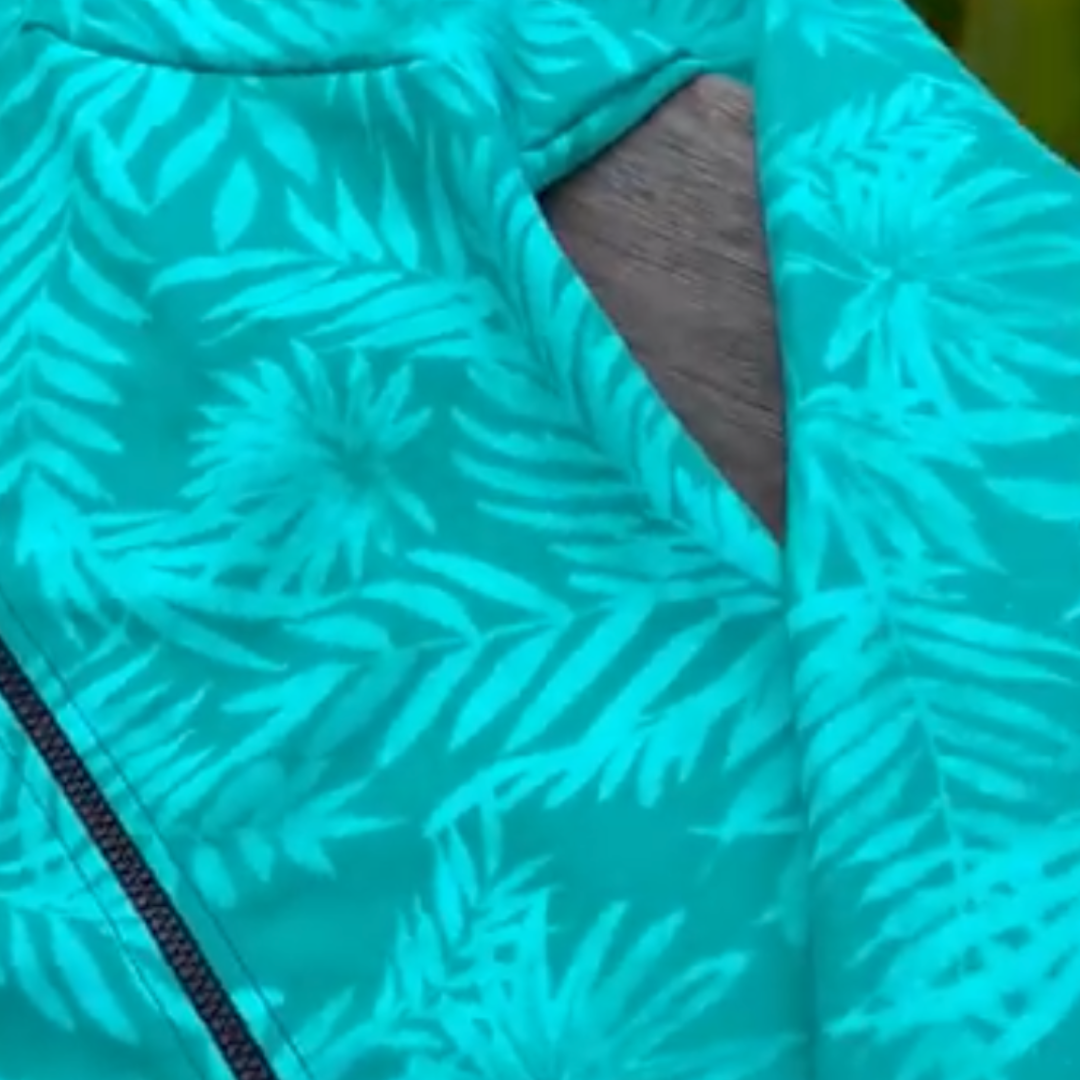 Body Maiô Para Surf Lycra Rhaya Manga Longa - Palm