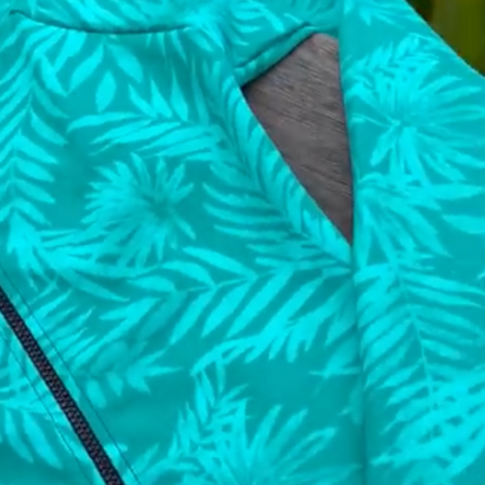 Body Maiô Para Surf Lycra Rhaya Manga Longa - Palm