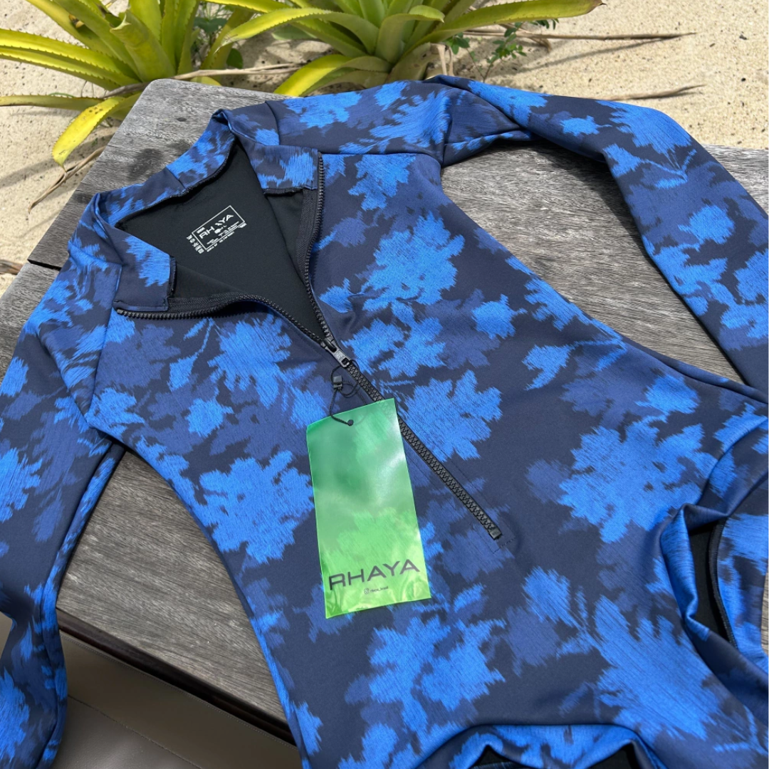 Body Maiô Para Surf Lycra Rhaya Manga Longa - Camuflage