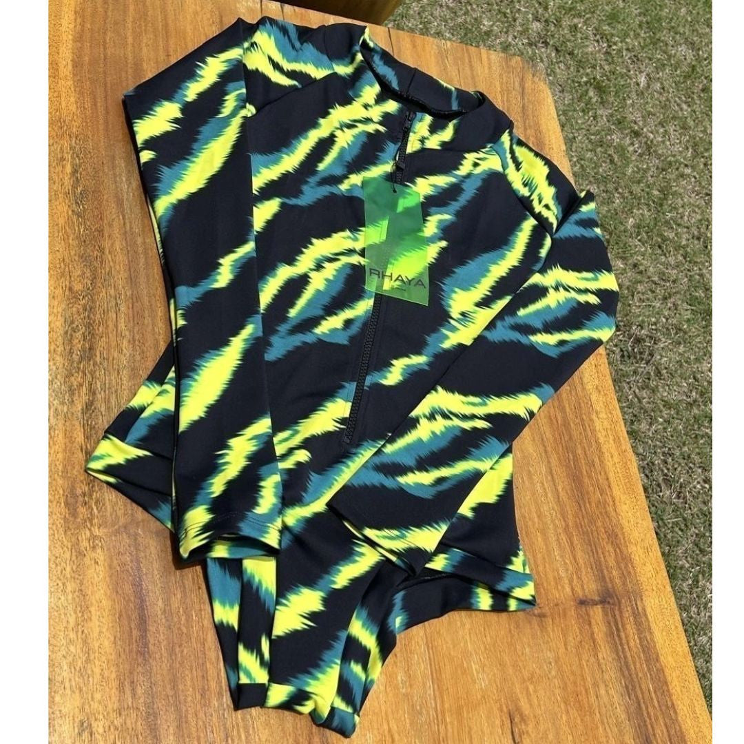 Body Maiô Para Surf Lycra Rhaya Manga Longa - Move
