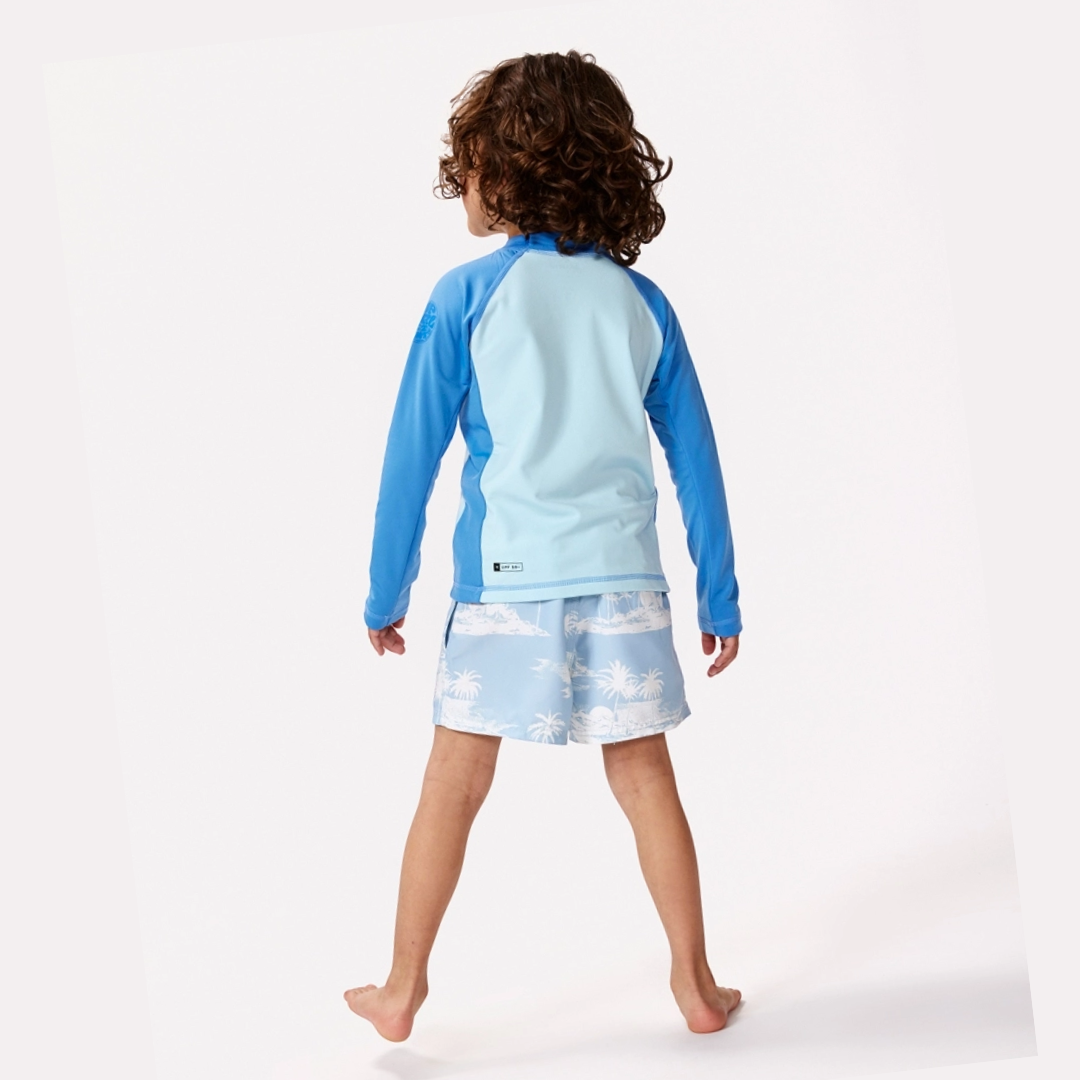 Ripcurl Lycra Kids Manga Comprida Proteção UV - Azul Blue Gum