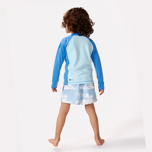 Ripcurl Lycra Kids Manga Comprida Proteção UV - Azul Blue Gum