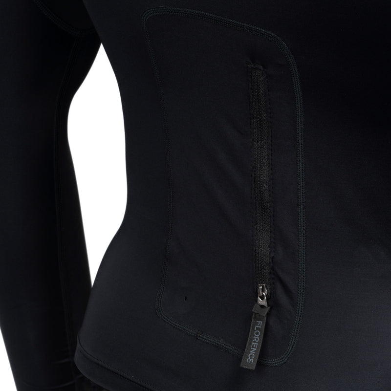Lycra Rashguard Florence Marine X Utility Pocket com Capuz - Preto