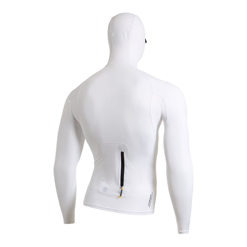 Lycra Rashguard Florence Marine X Utility Pocket com Capuz - Branco