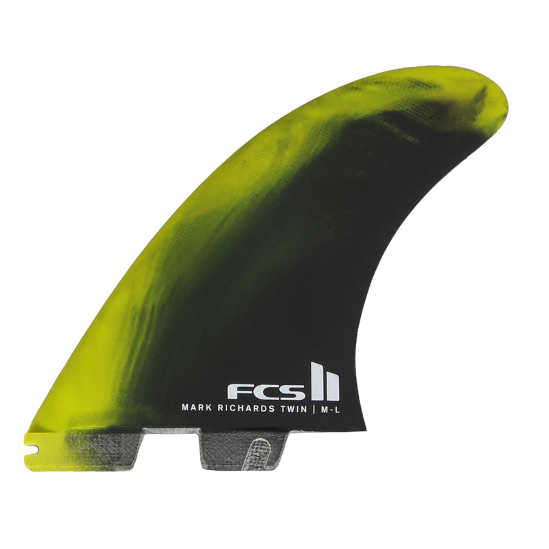 Quilha FCS II MR Mark Richards Twin com Estabilizadora Cyber Lime Preto