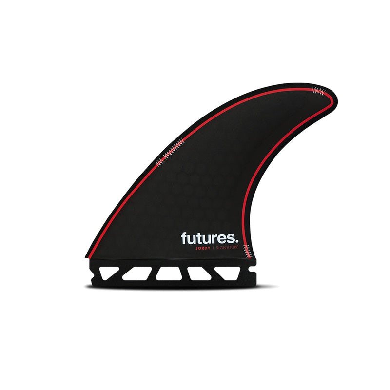 Quilha Futures Jordy Signature Honeycomb Thruster Large - Preto/Vermelho