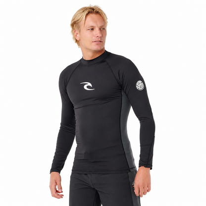 Rip Curl Camiseta UV Waves Icon UPF Performance Manga Longa Black