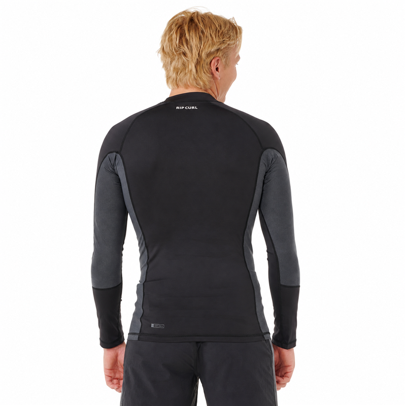Rip Curl Camiseta UV Waves Icon UPF Performance Manga Longa Black