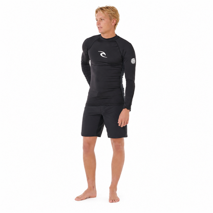 Rip Curl Camiseta UV Waves Icon UPF Performance Manga Longa Black
