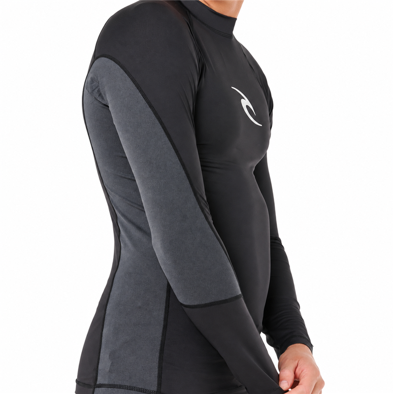 Rip Curl Camiseta UV Waves Icon UPF Performance Manga Longa Black