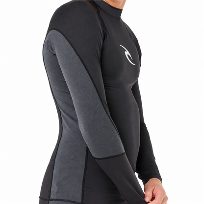 Rip Curl Camiseta UV Waves Icon UPF Performance Manga Longa Black