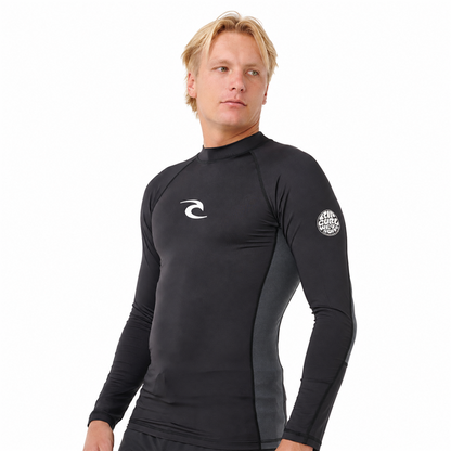 Rip Curl Camiseta UV Waves Icon UPF Performance Manga Longa Black